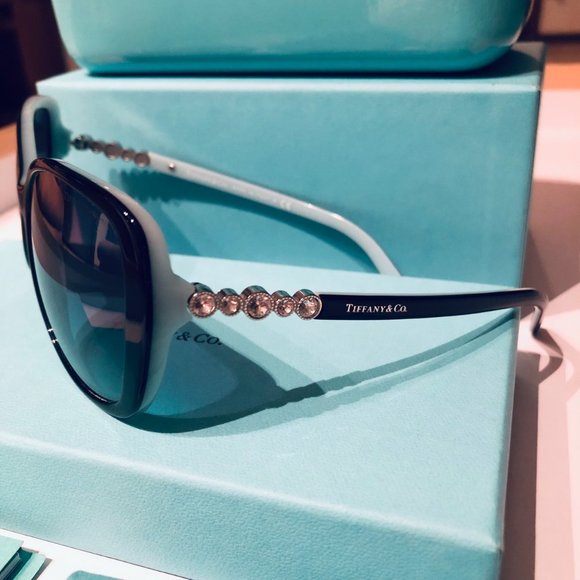 TIFFANY & CO. COBBLESTONE TF 4121B DESIGNER SUNGLASSES TWO-TONE - Picture 5 of 6